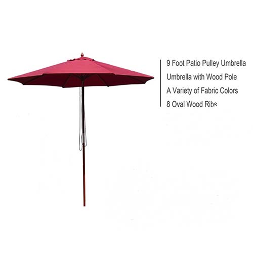  9’Wooden Umbrella